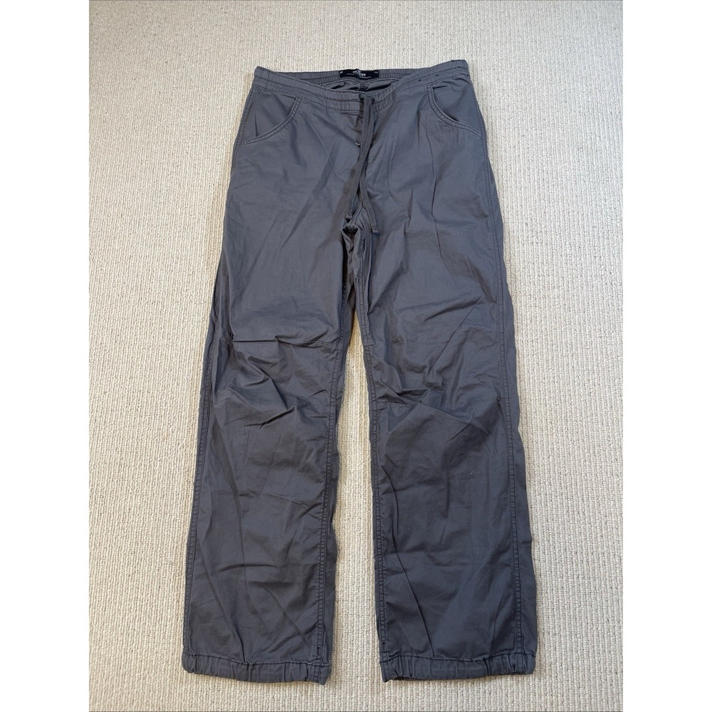 Hollister Women's Medium Adjustable-Rise Parachute Baggy Pants Gray  Stretch